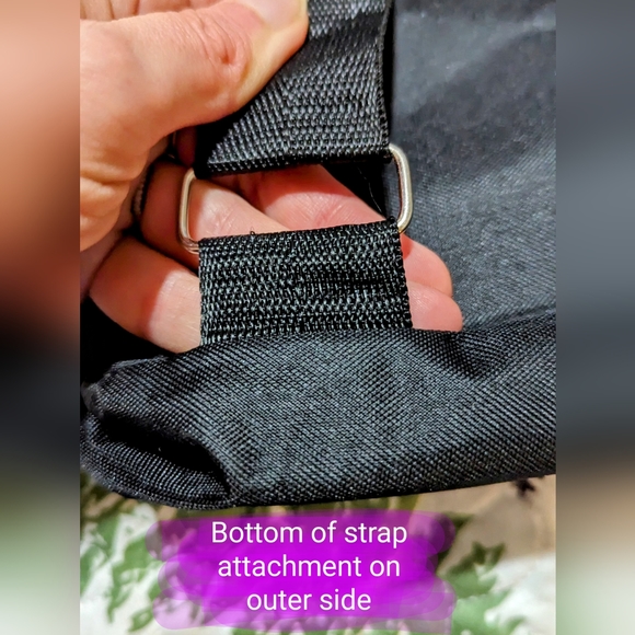 Black Fashion crossbody bag, messenger bag, front/back carry, BNWOT - Picture 11 of 14